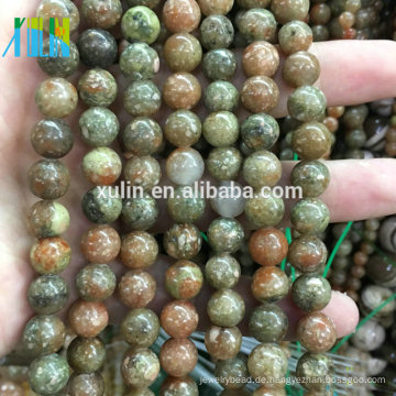 Großhandelspreis 10mm Natürliche China Unakite Lose Edelstein Perlen